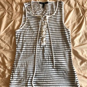 Striped Black and White tank top